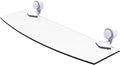 Allied Brass 433/18 Venus Collection 18 Inch Glass Shelf, Matte White