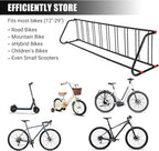 GAOMON Commercial Grid Bike Rack Stand, 10 Holders Capacity Heavy Duty Metal Floor Bike Stand Outdoor Bicycle Rack for Garage School Outdoor Parking Bike Shop, Single Sided