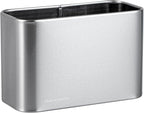 Restaurantware Stainless Steel Utensil Holder 1 Count 7 x 3.3 x 5.1 Inches Durable Cutlery Storage Flatware Organizer Rust-Resistant Sink Caddy Silver Kitchenware Holder
