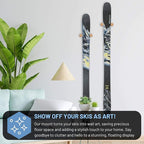 Hang 11 Ski Wall Mount - Ski Display Wall Mount, Minimalist Hardwood Hangers, Decorative Holders to Hang, Vertical Storage Rack for Garage, Showcase your Favorite Pastime