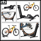 Brutus Professional Bike Floor Stand – Heavy Duty Steel Rack for E-Bikes & MTB up to 66 lbs (30kg) – Fits 26-29" Wheels & Tires up to 2.8" – Garage Storage & Wash