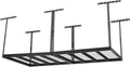 Klutch Overhead Garage Storage Rack — Adjustable Height, 96in.L x 48in.D x 23–37in.H