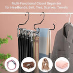 Mkono Hat Organizer for Baseball Caps Metal Hat Rack for Closet Set of 2 Hat Hangers Baseball Cap Holder Hat Storage Organizer Holds 20 Caps, Black
