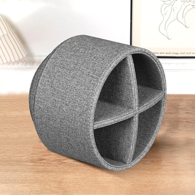 Pen Holder for Desk Organizers and Accessories, 360 Swivel TV Remote Control Holder for Table, Nightstand Organizer Caddy for Office Supplies/ Media Controllers, Bedside Decorations for Living Room