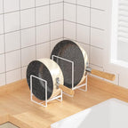 Metal Drying Rack, 3 Pack Inside Cabinet Plate Holders Organizers, Upright Dish Racks for Countertop and Cupboard, Large Capacity, Black (20x16x11.5 cm Each)