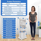 Laundry Hamper Basket Sorter, 3 Tier Laundry Sorter Cart with Heavy Duty Lockable Rolling Wheels, Wash Clothes Storage Basket Organizer Shelf Space Saving, for Bathrooms Bedrooms White