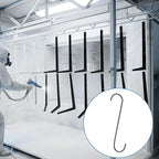 30Pcs Powder Coating Hooks, S-Shaped Spray Painting Hooks Coating Rack, Metal Hook for Organizing Home Kitchen Garage Garden Hanging Storage DIY Display Warehouses Factory (3mm*15cm)