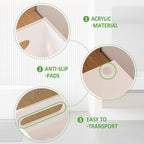 White Toilet Basket Tank Tray, Acrylic Bathroom Basket, Back of Toilet Organizer for Paper Storage, Anti-slip and Moisture-proof
