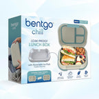 Bentgo Chill Max Leak-Proof XL Lunch Box - Included Ice Pack Keeps Food Cold; 5-Cup Capacity for Adults & Ages 8+, 3 or 4 Compartment Bento Box, BPA-Free, Dishwasher Safe (Bone & Glacier Blue)