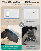 BAGSMART Vacuum Storage Bags for Travel with Rechargeable Air Pump, Portable Space Saver Bags for Travel & Home, Vacuum Compression Seal Bag for Clothing, Blanket, 21 Pack Multicolor