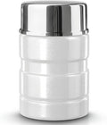 Earth&ME 17 OZ Soup Thermo for Hot & Cold Food for Kids, Vacuum Insulated Steel Lunch Container, Kids Wide Mouth Bento Thermal Food Jar, Warm Food Lunchbox Thermo Bowls with Spoon (Shimmer White)