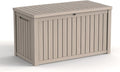 180Gallon Waterproof Outdoor Storage Box, UV Resistant Resin Deck Box with Hydraulic Rod for Reinforced Stability, Perfect for Patio, Garden, and Pool（Grey，180 Gallon）