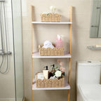 3PCS Scalloped Toilet Paper Storage Basket, Handwoven Paper Rope Bathroom Basket Organizer for Toilet Tank Top, Bathroom & Home Decor with Wooden Handles, Farmhouse Decor, Beige