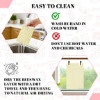 2 Pack Beeswax Bread Bags - 17x13 Inch Reusable Bread Storage Bags,Bees Wax Lined Bread Bags for Home Cooks fresh bread storage Easy Clean (Pink Floral)