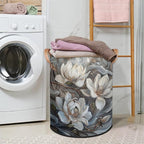 TropicalLife Collapsible Laundry Basket Large Laundry Hamper Waterproof Storage Bins with Leather Handles Clothes Nursery Hampers (Multicolored 4)