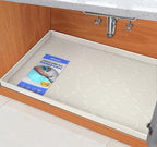 SIKADEER 34" x 22" Under Sink Mat Waterproof, Silicone Mat Kitchen Drawer Shelf and Cabinet Liner, Sink Protector for Kitchen Organizers and Storage, Boot Tray Pet Food Mats