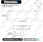 KOKOSIRI Wall Shelves Bathroom Hardware Glass Floating Shelf 12-Inch for Bedroom, Living Room, Kitchen, Hanging Rack Champagne Bronze B1105CPG-L12