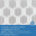Muchfun 3Pcs Durable Honeycomb Mesh Laundry Bags for Delicates 12 x 16 Inches (3 Medium)