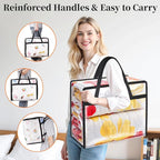 Clear Clothes Storage Bags, 6 Pack Closet Organizers and Under Bed Storage Containers, Foldable Moving Bags with Zippers for Comforter, Blanket, Bedding, Duvet, PVC Packing Bags 60L