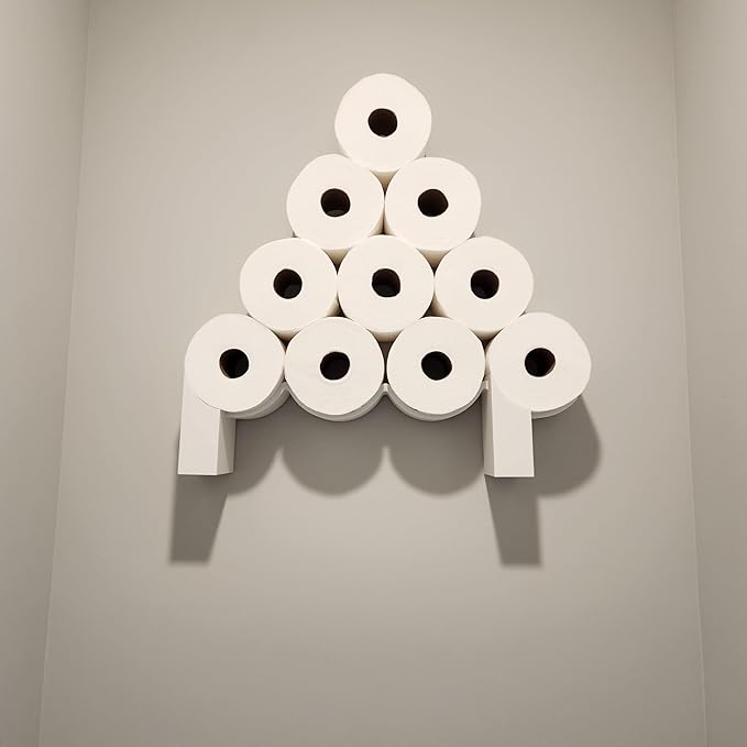 The Original Poop Toilet Paper Holder - Functional and Fun! Bathroom Wall Decor & Toilet Paper Shelf Storage Rack - Shorty P