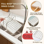 2 in 1 Pot Lid Holder & Spoon Rest for Kitchen Counter, Plastic Utensil Rest with Stainless Steel Pan Lid Holder Organizer While Cooking, Countertop Space Saving Pot Cover Rack | Easy to Clean