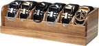 MinBoo Acacia Wood Belt Organizer Box,6 Grids Belt Rack for Closet and Drawer, Belt Storage Organizer and Displayer for Men Women