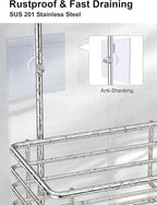 SMARTAKE Hanging Shower Head Caddy, Rustproof Bathroom Shower Shelf Organizer, SUS201 Stainless Steel Over The Storage Rack, for Toilet, Bathroom, Silver