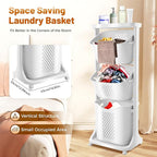 Laundry Basket Holder, 3-Tier Laundry Hamper Sorter with Wheels, Rolling Laundry Hamper Cart for Kitchens, Bathrooms, Bedrooms