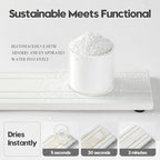 2PCS Diatomite Quick Stone Drying Tray Mat for Bathroom & Kitchen Counter, Instant Dry Water Absorbent Drink Bar Coaster,Vanity Sink Caddy Organizer,Dish Soap Sponge Holder, White,9"x3.5"