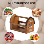 Wood Farmhouse Egg Collecting Basket - Large Countertop Chicken Egg Basket