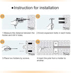 Kitchen Utensils Holder Hanging Racks 304 Stainless Steel Rail Utensil Storage Hanger Wall Mounted Rack for Tools and Pots(80cm)