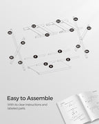 SONGMICS Luggage Racks for Guest Room, Set of 2, Suitcase Stand with Storage Shelf, Steel Frame, Foldable for Easy Storage, Hotel, Bedroom, Slate Gray URLR003G02