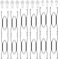 Hotop 12 Pieces Plate Hangers for Wall Stainless Steel Wire Invisible Heavy Duty Plate Hangers Display Holders with 12 Pieces Hooks for Wall Decorative(6/8/10 Inch,Black)