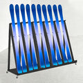Indoor Ski Storage Rack Vertical, 1 2 3 4 5 6 Pair Ski Display Stand for Carrier/Organizer/Storage, Floor Standing Longboard Holders with Wheels(Hold 5 pair ski)
