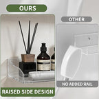 4PCS Acrylic Shelves for Wall Clear Floating Shelf Adhesive or Screws of Installation Bathroom Shelf Organizer Wall Storage Display for Bedroom Living Room Kitchen
