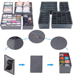 Dresser Drawer Organizer 8 Pack Clothes Underwear Sock Storage Magenta Drawer Dividers Grey Foldable Closet Organizer Storage Box Dresser Drawer Organizers
