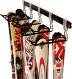 SafeRacks Wall Mounted Ski/Snowboard Rack - Includes 5 Storage Hooks