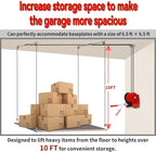 Adjustable Overhead Garage Storage Lift – Heavy Duty Ceiling Mounted Rack System, 300 lbs Capacity Hoist for Garage Organization