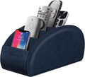 Large Remote Control Holder with 5 Compartments, KENOBEE Anti-slip Desktop Caddy Storage Organizer for Phone, Remote Controllers, Office Supplies, Makeup Brush, Media Accessories,Blue