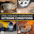 BIONIC STEEL 75 Ft Garden Hose 304 Stainless Steel, 75 Ft Water Hose, Super Tough & Flexible Metal Hose, Lightweight, Crush Resistant Fittings, Kink & Tangle Free, Rust Proof, Easy to Use & Store