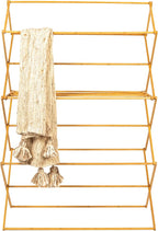 Household Essentials Bamboo Oversized Clothes Drying Folding Rack, Upscale Laundry Rack with 11 Dowels, Environmentally Friendly, Stable Frame, Shelf for Drying Flat, Natural