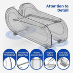 2 Pack Auto-Rolling Soda Can Organizer for Refrigerator/Fridge, Upgraded Soda Can Dispenser & Holder for Pantry Storage 10 Standard Size 12oz/ 11.2oz/ 355ml/ 330ml Drink Short Cans (Gray)