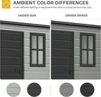 DWVO 5x3ft Resin Outdoor Storage Shed with Floor, Waterproof Lockable Storage Shed with Window, Plastic Outside Tool Storage for Garden, Backyard Patio