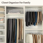 HOUSE DAY Clear Pants Hangers with Clips 300 Pack, Non-Slip Plastic Skirt Hanger with Adjustable Clips, Slim Clip Hangers for Pants, Skirts, Shorts, 14" Clear Hanger, 360-Rotating Swivel Hook