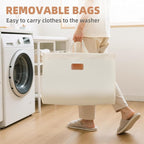 STORAGE MANIAC 120 Liters Vertical Rolling Laundry Hamper, 3 Section Laundry Sorter with Wheels and 2 Breaks, 3-tier Laundry Baskets for Small Space, Dorm, Laundry Room, Closet, Multicolored 3-tier