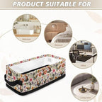 Rectangular Toilet Paper Basket Countertop Fabric Storage Bin for Organizing Towels Toiletries Baskets Small Household Items Organizer, Rooster Chicken Floral Print