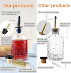 Coffee Syrup Dispenser Bottles Set 2 Pack 7 OZ Simple Small Syrup Bottles Set with Metal Pour Spout Ideal for Coffee Syrups, Condiments, Coffee bar, SC056 (2 pack)