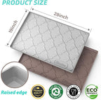 SIKADEER 28" x 19" Under Sink Mat Waterproof, Silicone Mat Kitchen Drawer Shelf and Cabinet Liner, Sink Protector for Kitchen Organizers and Storage, Boot Tray Pet Food Mats