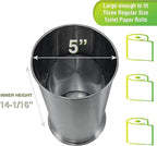 LDR Industries 164 6456BN Ashton Free Standing Regular Size Roll Toilet Paper Holder Canister, Brushed Nickel