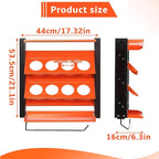 1 Pcs Wall Mount Spray Paint Can Holder, Heavy Duty Metal Spray Can Holder With 8 Holes ForGarage, Paint Can Storage Rack For Shop, Orange Tool Storage Self For Spray Can